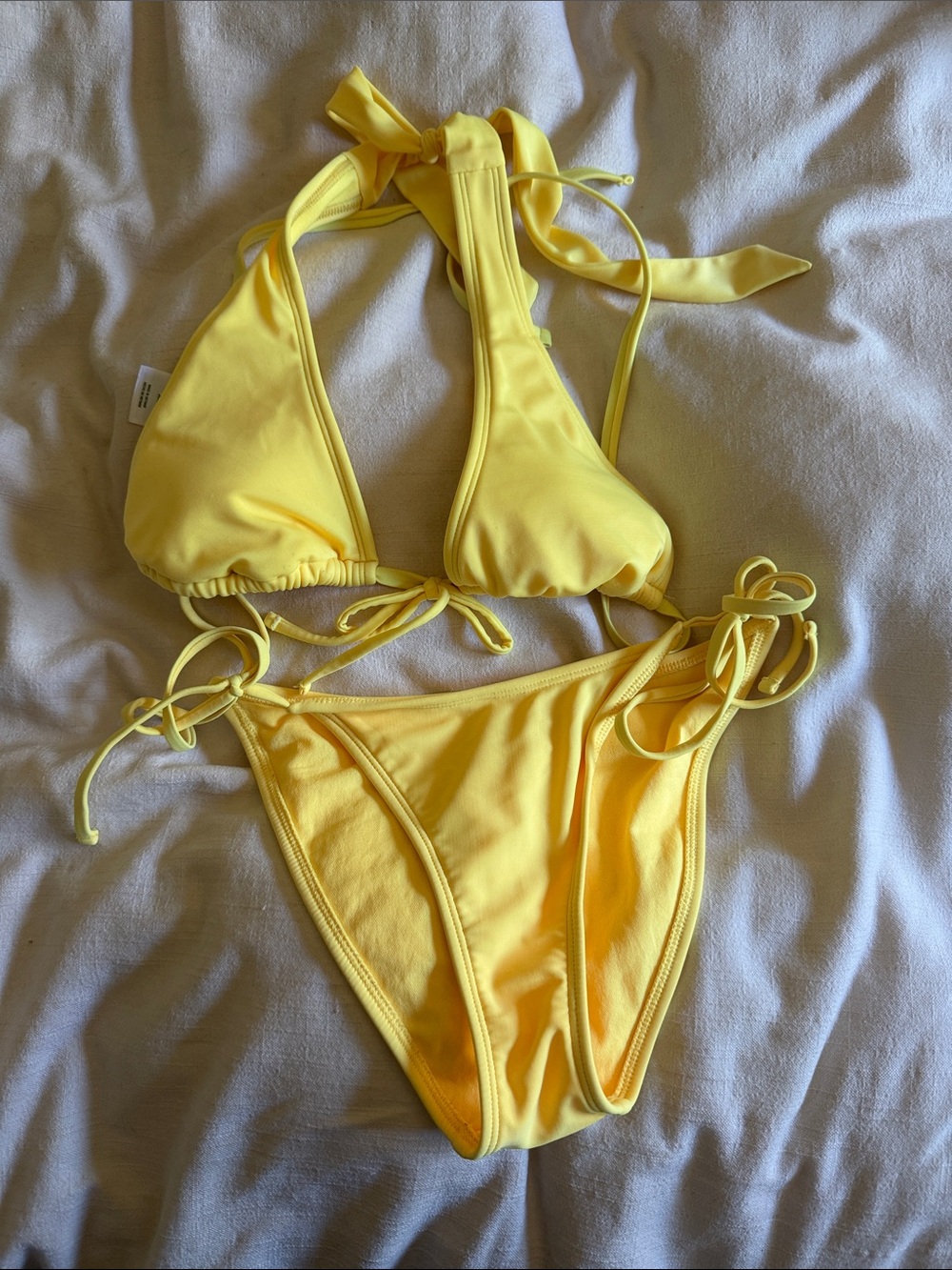 wild fable Yellow Triangle String Bikini